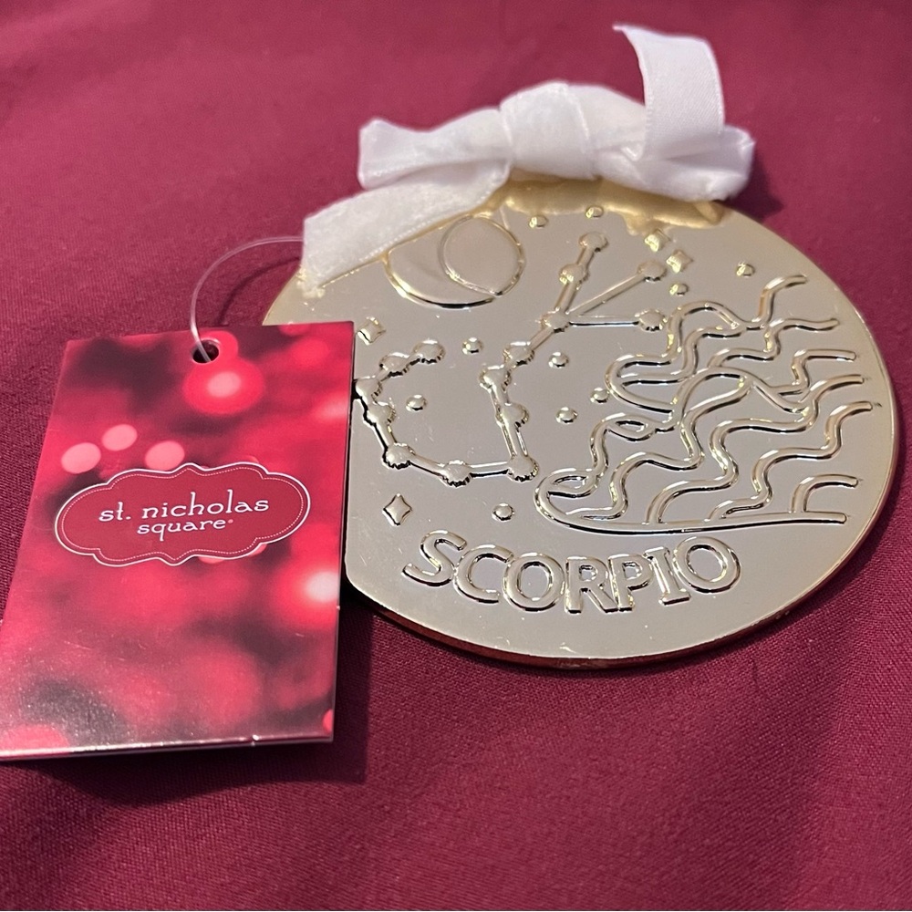 St. Nicholas Square Gold Zodiac Ornament
SCORPIO